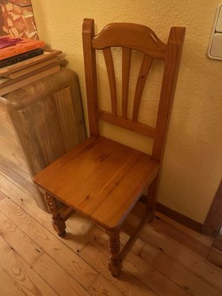 6 Sillas Rústicas Madera