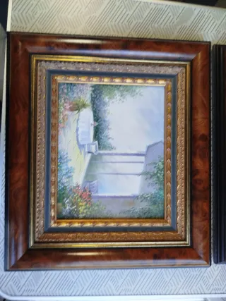 Due quadri ad olio su tela di Jane Small