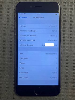 iPhone 6G Gris Espacial