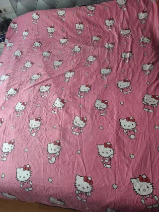 Funda Nórdica Hello Kitty Rayas Rosas