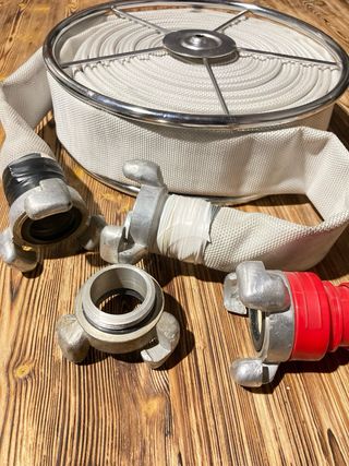 Manguera plana 45mm con accesorios