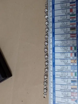 Bracciale vintage acciaio e cristalli