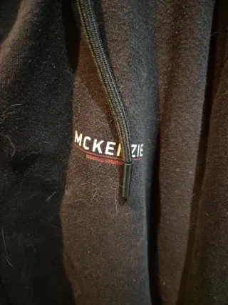 Sudadera McKenzie Negra y Gris con Cremallera