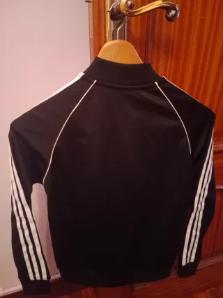 Chaqueta Adidas Niño Negra y Blanca talla 11-12