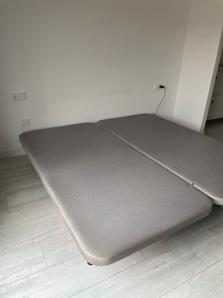 2 Bases de cama 1m x 2m grises