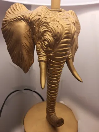 Lámpara Mesa Diseño Elefante Dorado