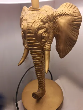 Lámpara Mesa Diseño Elefante Dorado
