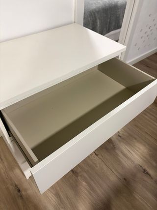 Cómoda Malm Ikea 3 cajones blanca