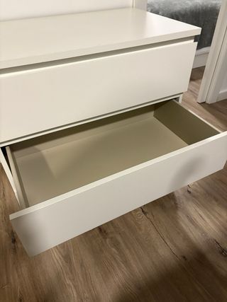 Cómoda Malm Ikea 3 cajones blanca