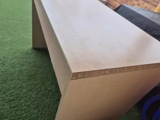 Mesa escritorio madera con extraible para teclado