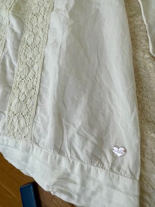 Blusa Pepita Perez Encaje Blanco Roto XS