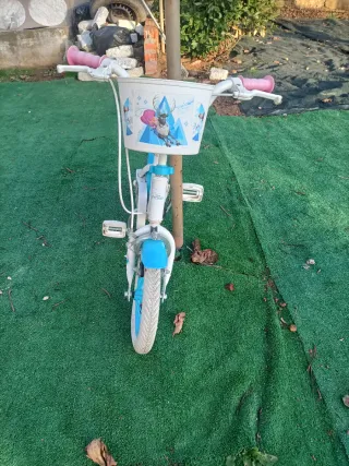 Bicicleta Frozen Azul y Blanca