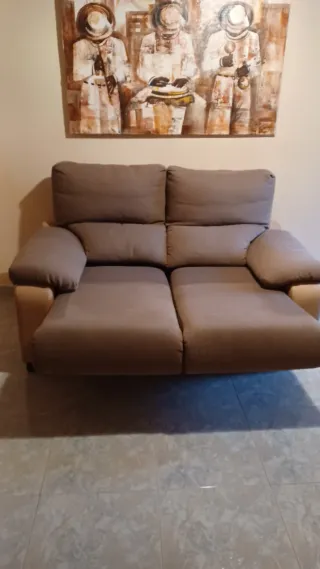 Sofá 2 plazas bicolor extensible