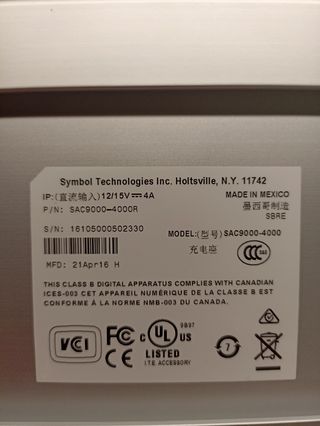 Caricabatterie Motorola Zebra 4 posti