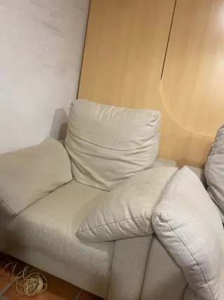 Butacas beige de tela