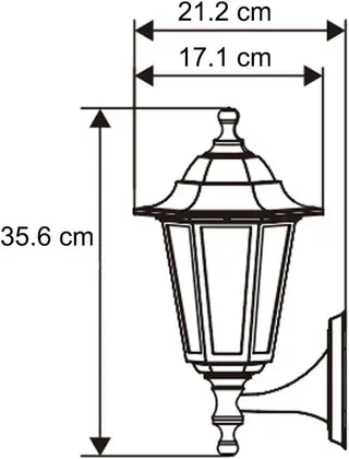 aplique exterior cgc lighting · negro