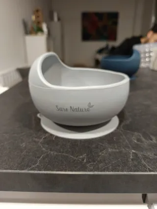 Cuenco silicona bebé ventosa Saro Nature
