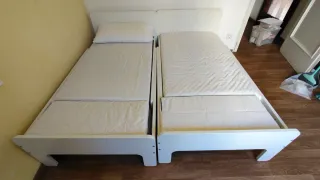 2 Camas Infantiles + Cajonera + Mesita