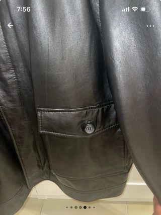 Chaqueta Piel Oveja Hombre Negra