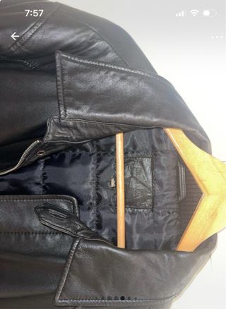 Chaqueta Piel Oveja Hombre Negra