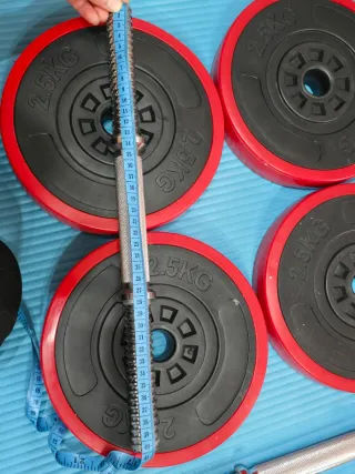 -Disco de pesa 4 x 1.25 kg y 4 x 2.5 kg