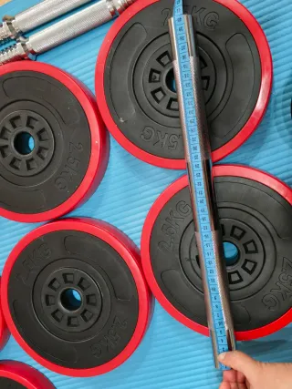 -Disco de pesa 4 x 1.25 kg y 4 x 2.5 kg