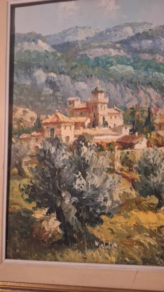 Cuadro original óleo Valldemosa Paisaje pintura