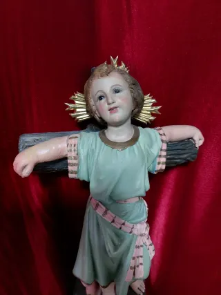 Niño Jesús en Cruz Olot 31 cm