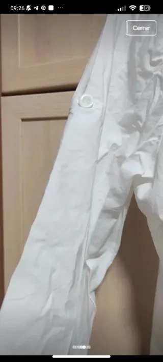 Camisa blanca bordada flores