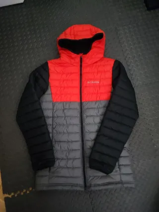 Cazadora Columbia niño naranja y gris