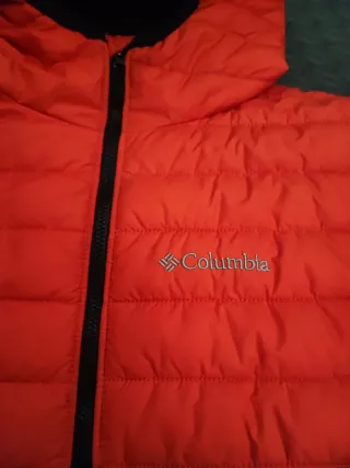 Cazadora Columbia niño naranja y gris