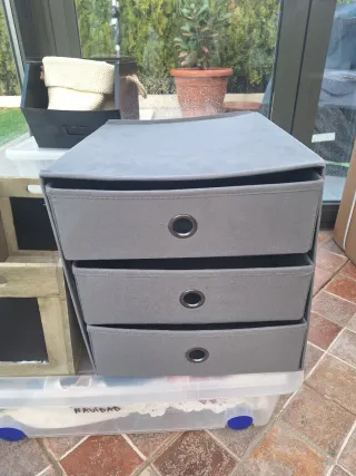 Cajonera de tela gris para Kallax