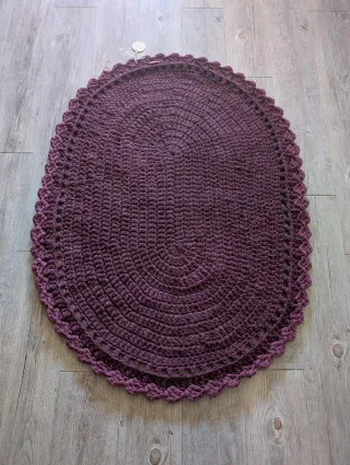 Alfombra ovalada Burdeos