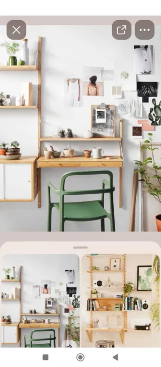 Mueble modular madera y plástico