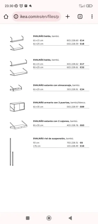 Mueble modular madera y plástico
