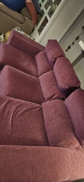 Sofá Chaiselongue Morado Tela