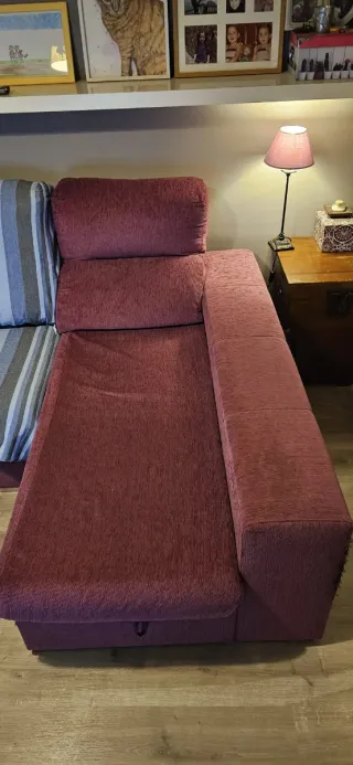 Sofá Chaiselongue Morado Tela