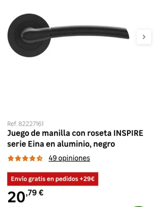 Juego Manilla Inspire Eina Negro