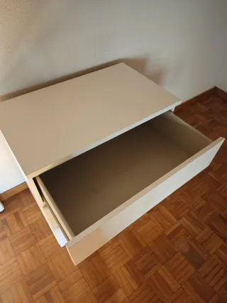 Cómoda Malm 3 cajones blanca