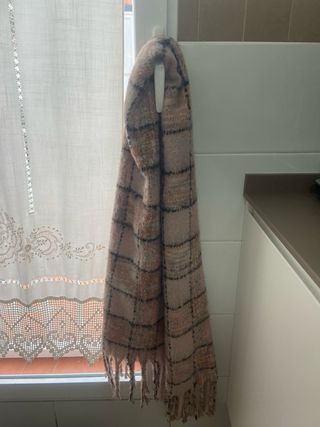 Pañuelo a cuadros rosa y naranja