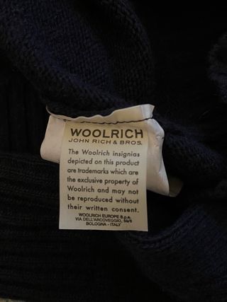 Maglione Woolrich Uomo 100% Lana Blu