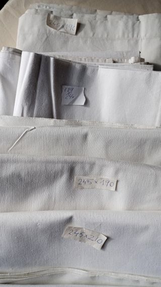 Sábanas Lino Algodón Blancas Nuevas