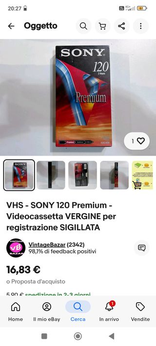 Cassetta VHS Sony