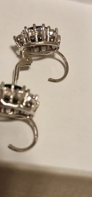 Orecchini Argento Pietra Verde