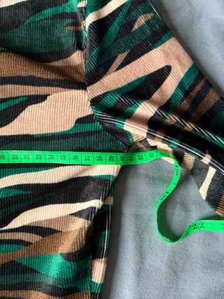 Vestito Y2K fantasia marrone/verde