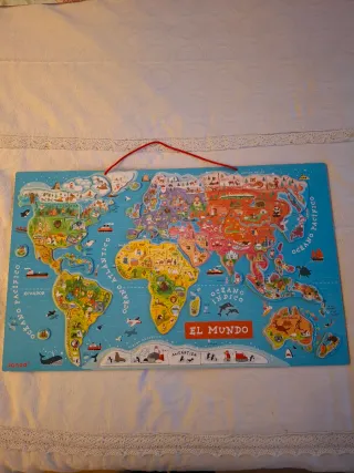 Puzzle Mapa Mundo Magnético Janod