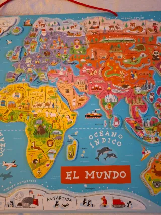 Puzzle Mapa Mundo Magnético Janod