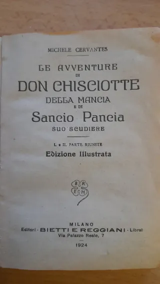 Libro Le Avventure di Don Chisciotte 1924