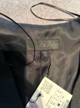 Chaleco Zara Rayas Diplomáticas Gris Talla M