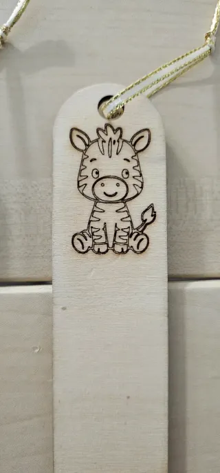 Segnalibro legno fatto a mano bambini